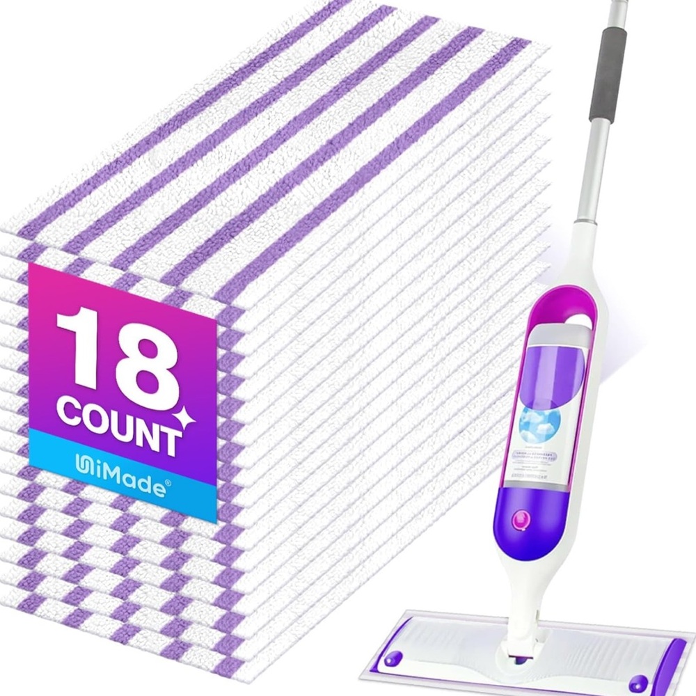 Reusable & Disposable Mop Pads Compatible with Swiffer Powermop